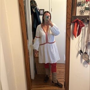 Cotton peasant dress